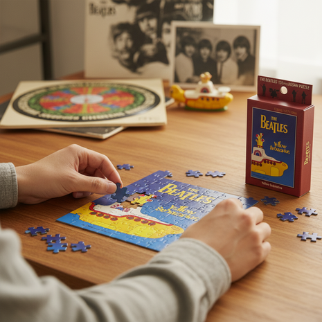 The Beatles Yellow Submarine puzzle 120 pcs fan música armado coleccionable nostálgico

