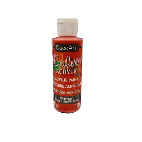 Rojo Brillante Pintura Acrílica 118 ml | Secado Rápido, Alta Cobertura, Pintura de Arte y Para Manualidades.