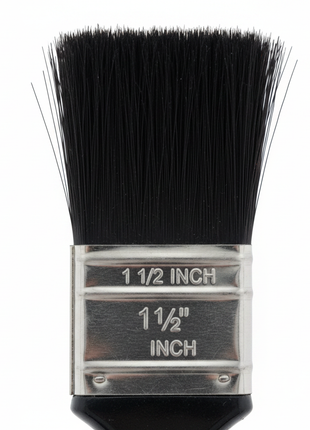 Macro cerdas nylon negro brocha 1 1/2" virola metálica – calidad premium para retoques y molduras

