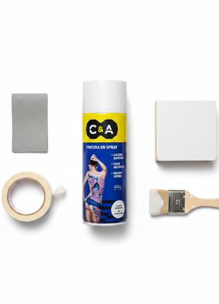 C&A Spray Blanco – Flat Lay