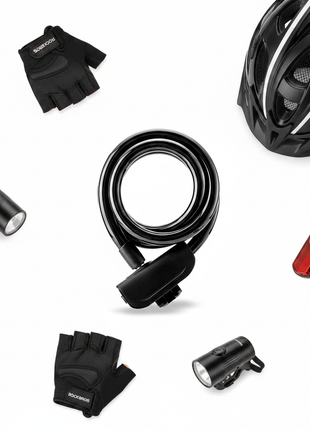 Cadena de seguridad espiral para bicicleta con accesorios ciclismo – protección urbana práctica y liviana – Envíos express

