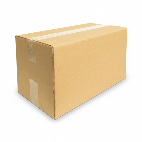 Caja de cartón fondo blanco profesional