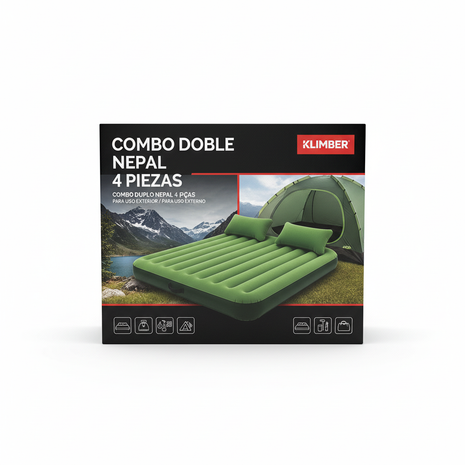 Caja KLIMBER Combo Doble Nepal 4 Piezas - fondo blanco