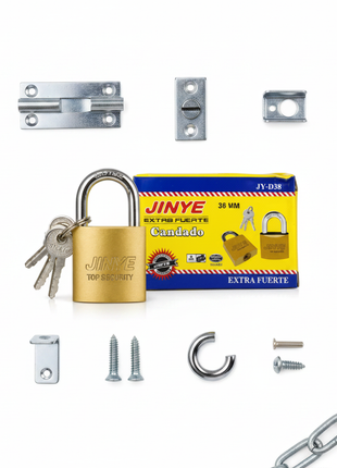Candado Jinye Extra Fuerte 38mm con llaves y caja – protección superior para hogar, comercio e industria – Envíos express

