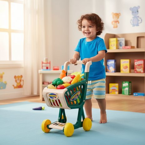 Supermarket Shopping carrito juguete juego imaginativo supermercado niños 3 años

