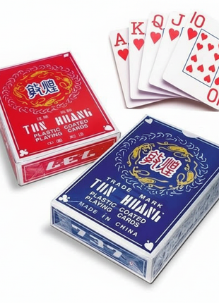 Paquete cartas casino Tong Chang caja roja – baraja profesional para Poker Blackjack Bridge y Baccarat

