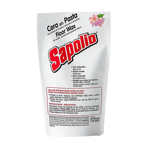 CERA PARA PISOS EN PASTA BLANCA SAPOLIO 300ML