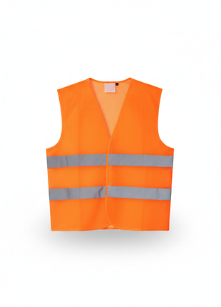 Chaleco Seguridad Naranja Reflectivo - fondo blanco