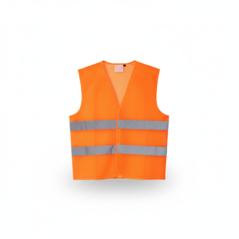 Chaleco Seguridad Naranja Reflectivo - fondo blanco
