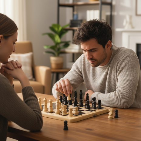 Chess Set ajedrez madera juego estrategia familiar concentración y habilidad mental