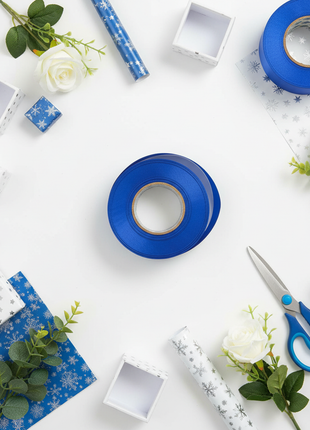 Cinta de agua gruesa decorativa azul – rollo satinado – packaging creativo – perfecta para scrapbooking y decoración artesanal

