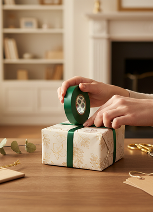 Cinta decorativa verde oscuro – lazo y envoltura de regalos – presentación elegante – ideal para eventos y celebraciones

