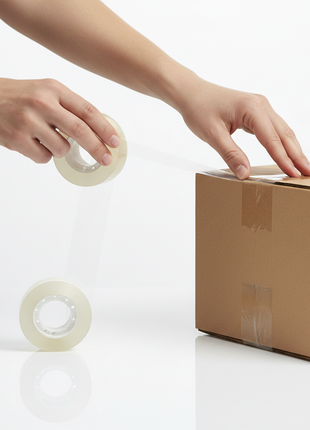 Cinta Scotch transparente x2 en uso – sellado de paquetes y envoltura de regalos fácil y seguro – Envíos express

