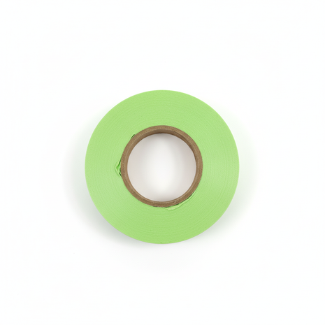 Cinta verde lima flagging tape fondo blanco
