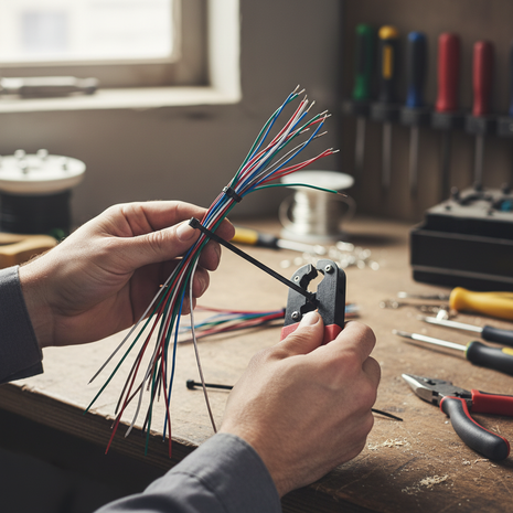 Cintillos nylon negros 10cm – sujeción de cables delgados – fácil instalación con mecanismo de trinquete – uso profesional

