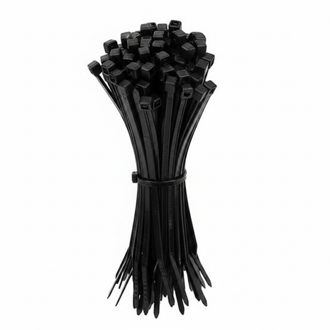Cintillos de nylon negro – pack con múltiples tamaños para organización de cables – resistentes y duraderos

