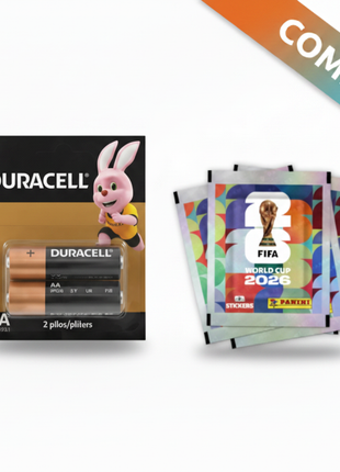 Combo Duracell AA + Panini FIFA 2026