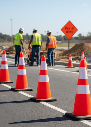 Cono Seguridad Vial Grande en uso - lifestyle