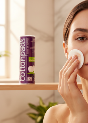 Cottonpads desmaquillado suave absorción superior rutina de cuidado facial diario