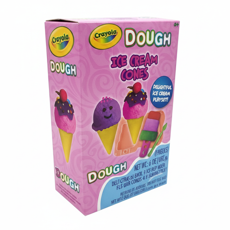 Crayola Dough Ice Cream Cones – Lateral Fondo Blanco