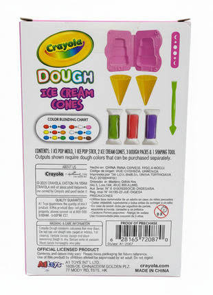 Crayola Dough Ice Cream Cones – Reverso Fondo Blanco