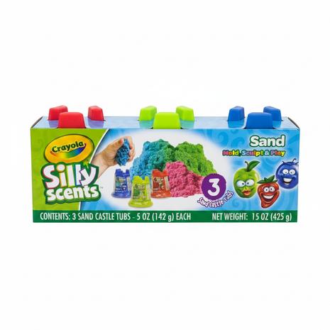 Crayola Silly Scents Sand – Frontal con moldes fondo blanco