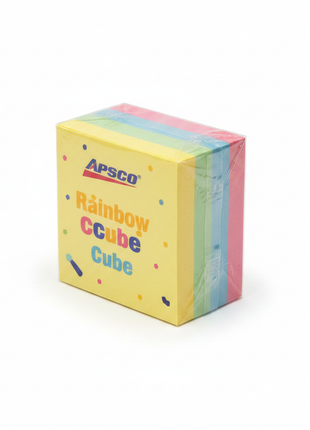 Cubo sticky notes fondo blanco