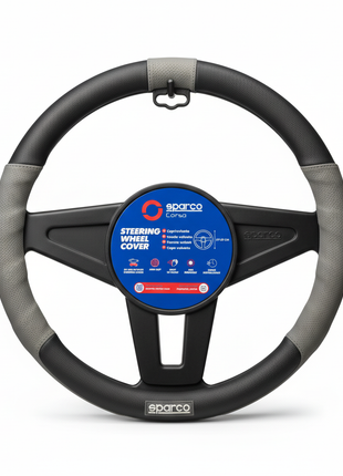 Cubre Volante SPARCO Corsa negro/gris - fondo blanco