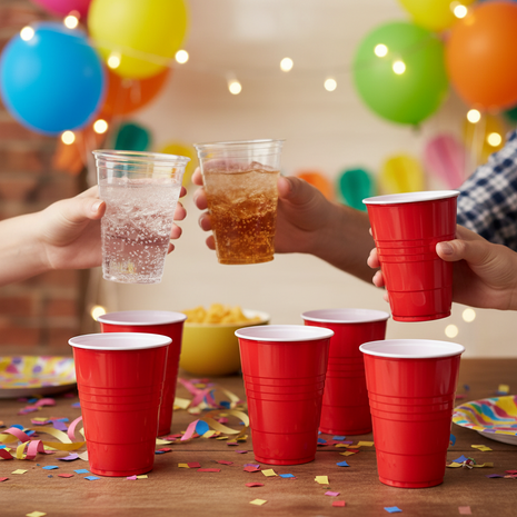 Vasos rojos para reuniones en familia o con amigos. Envios express al mejor precio con OcShop.pe