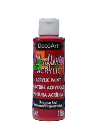 Rojo Navidad Pintura Acrílica 118 ml | Secado Rápido, Alta Cobertura, Pintura Temática Navideña y Para Manualidades.