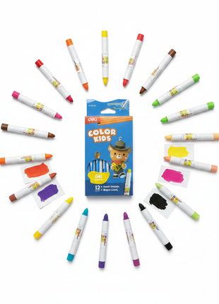 Deli Color Kids Gel Crayon - Flat Lay