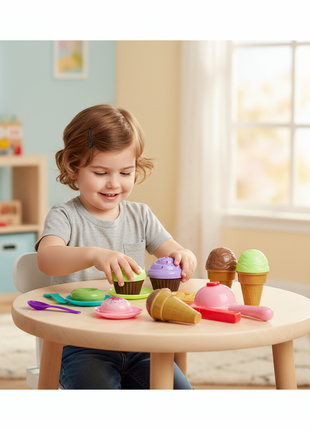 SK Deluxe Kitchen Set juego imaginativo repostería infantil helados y dulces colores

