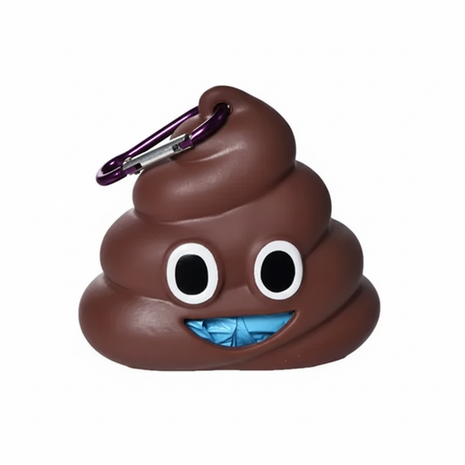 Dispensador de bolsas emoji caca