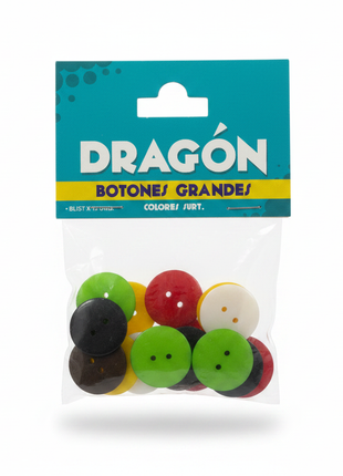 Dragón Botones Grandes - fondo blanco profesional