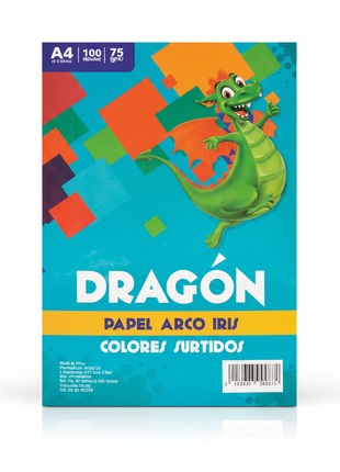 Dragón Papel Arco Iris A4 - Formato cuadrado 1:1