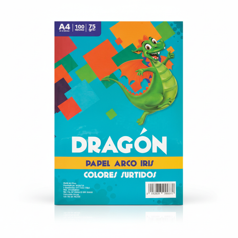 Dragón Papel Arco Iris A4 - Formato cuadrado 1:1