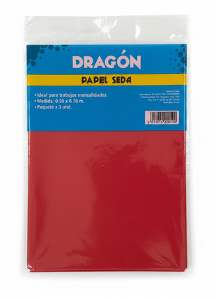 Dragón Papel Seda Rojo empaque