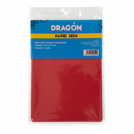 Dragón Papel Seda Rojo empaque