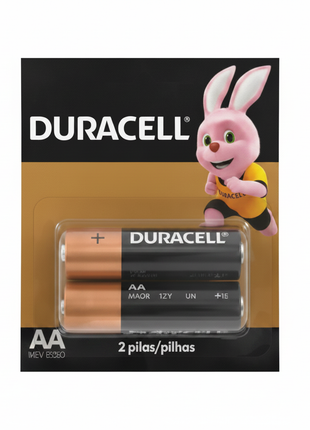 Duracell pilas AA x2 – larga duración – máxima potencia – pack blister negro y dorado

