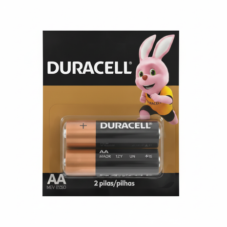 Duracell pilas AA x2 – larga duración – máxima potencia – pack blister negro y dorado

