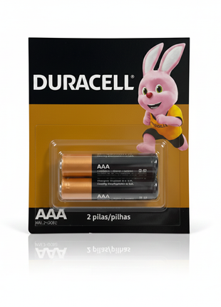 Duracell pilas AAA x2 – larga duración – máxima potencia – pack blister negro y dorado