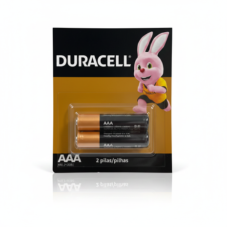 Duracell pilas AAA x2 – larga duración – máxima potencia – pack blister negro y dorado