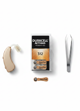 Duracell ActivAir 312 – pilas para audífono tamaño 312 – compatibles con audífonos BTE, RIC y CIC de todas las marcas

