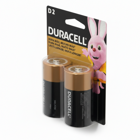 PILAS TIPO D DURACELL 1.5V EXTRA DURACION