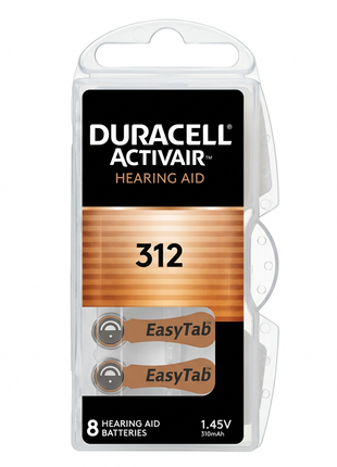 Empaque frontal Duracell Activair 312