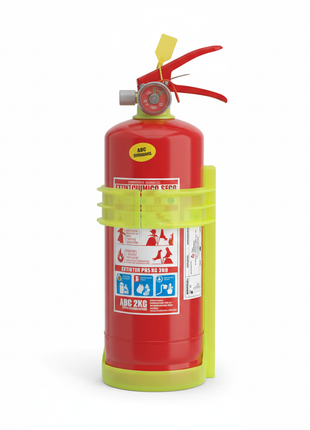 Extintor PQS ABC 2kg - fondo blanco
