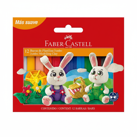 Faber-Castell Plastilina Jumbo x12 - Profesional 1:1