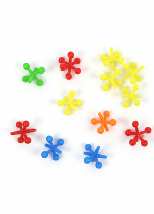 Yaces de plástico 12 unidades multicolor verde rojo azul naranja amarillo – juego clásico destreza y coordinación

