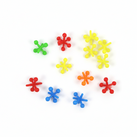Yaces de plástico 12 unidades multicolor verde rojo azul naranja amarillo – juego clásico destreza y coordinación

