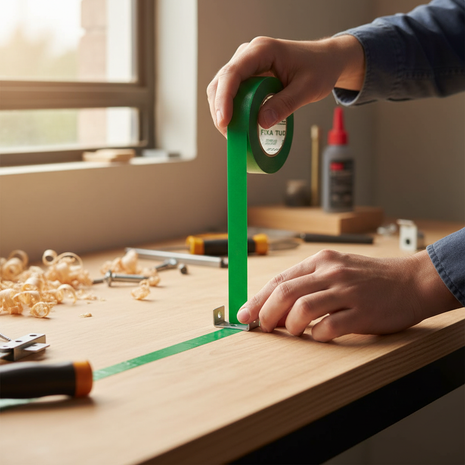 Tek Bond Fixa Tudo – aplicación cinta doble faz verde 20m – fijación por contacto entre superficies – uso hogar y taller

